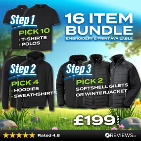 16 Item Embroidered/Printed Workwear Bundle - Perfect For 2 People