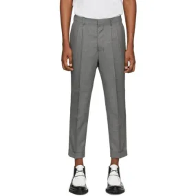 AMI Alexandre Mattiussi Grey Wool Carrot Trousers