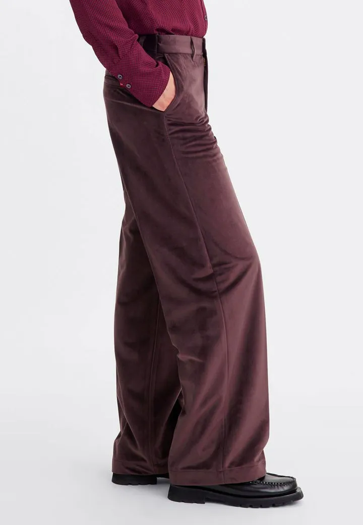 Baggy Trouser - Chocolate Plum Velvet