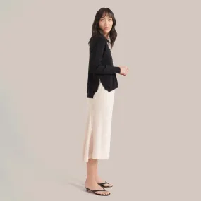 Carla Side-Zip Cashmere-Blend Sweater