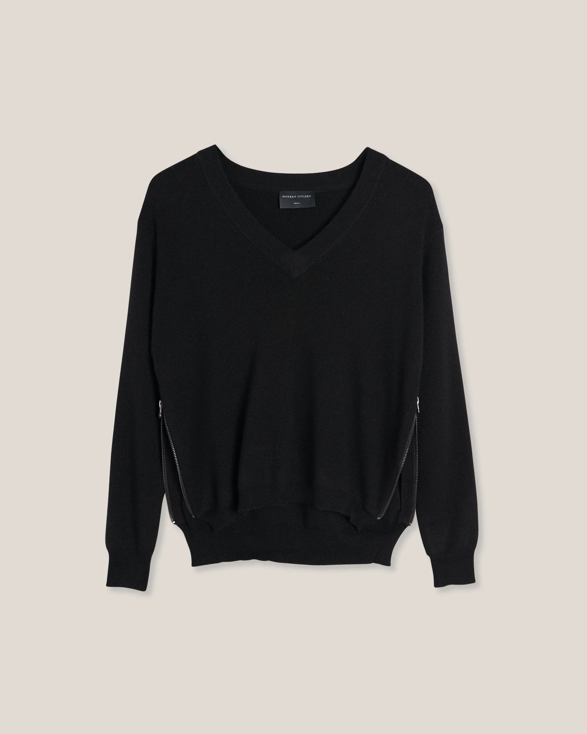 Carla Side-Zip Cashmere-Blend Sweater