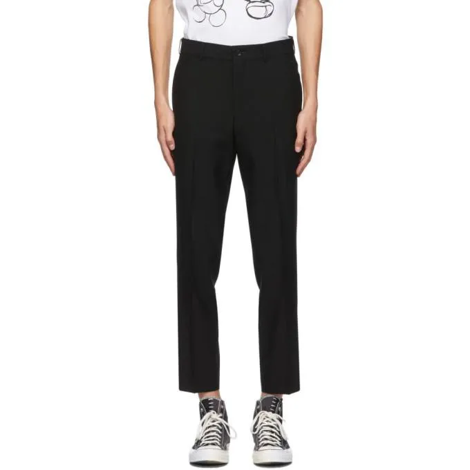Comme des Garcons Homme Deux Black Wool and Cashmere Trousers