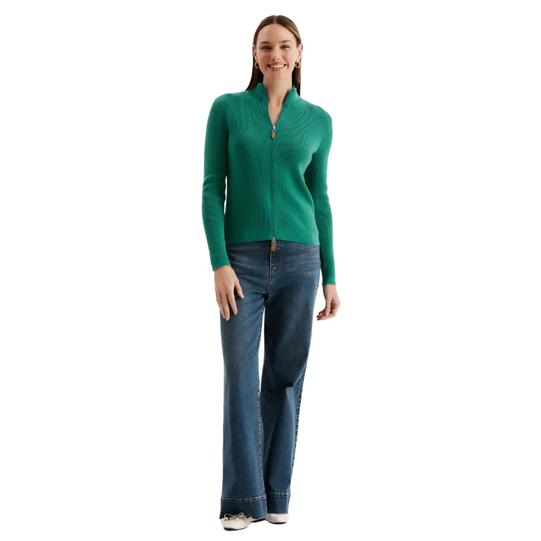Cotton Ribbed Cardigan