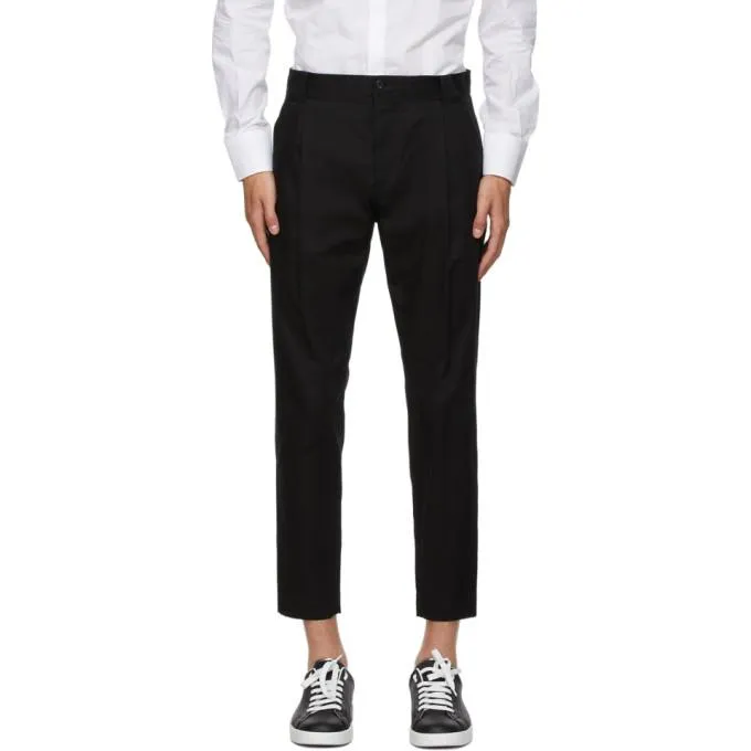Dolce and Gabbana Black Gabardine Trousers