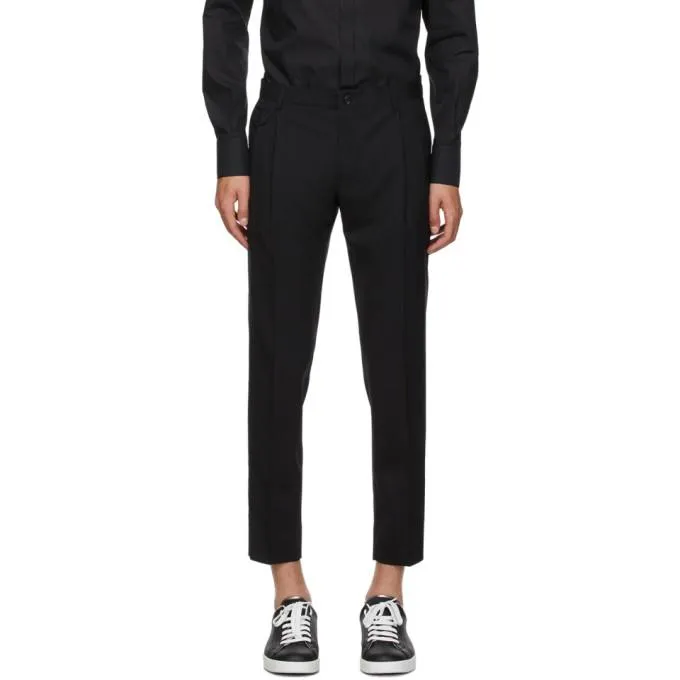 Dolce and Gabbana Black Wool Trousers