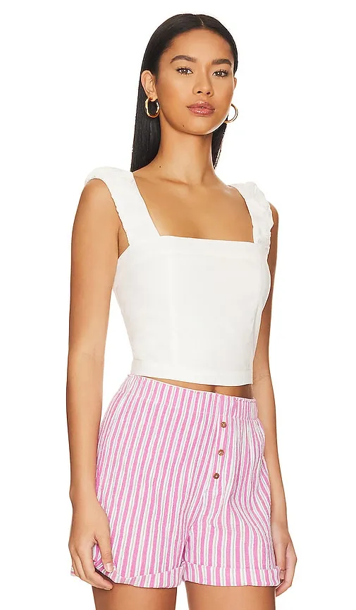 Free People Ashley Tank in White