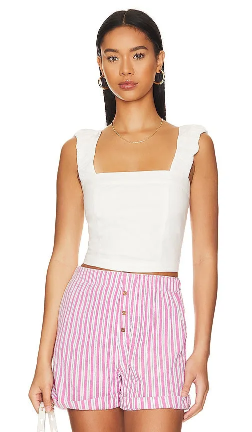 Free People Ashley Tank in White