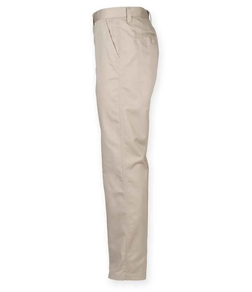 Henbury 65/35 Flat Fronted Chino Trousers