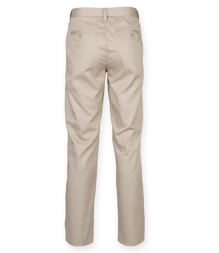 Henbury 65/35 Flat Fronted Chino Trousers