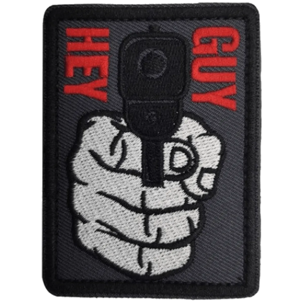 Hey Guy Gun Patch, 6cm x 8cm