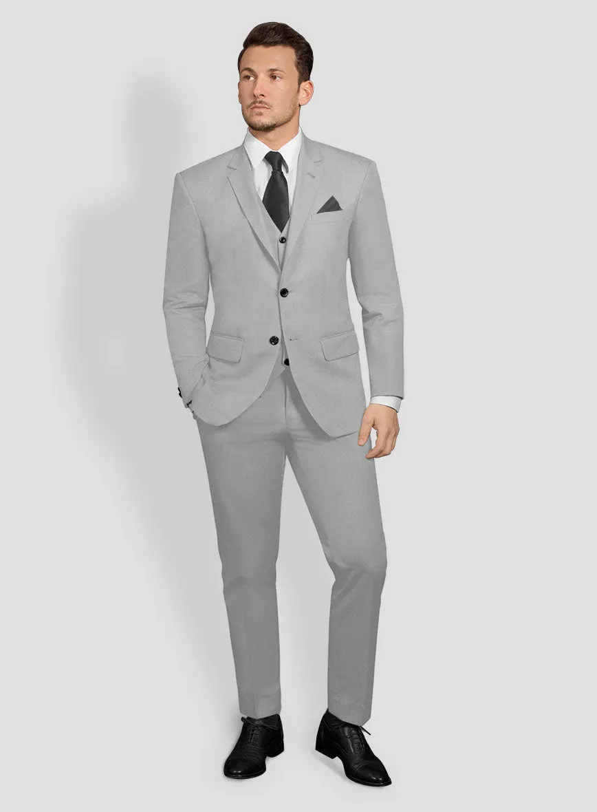 Ice Gray Cotton Power Stretch Chino Suit