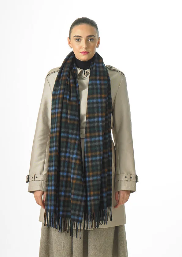 Joshua Ellis Black Tweed Cashmere Stole