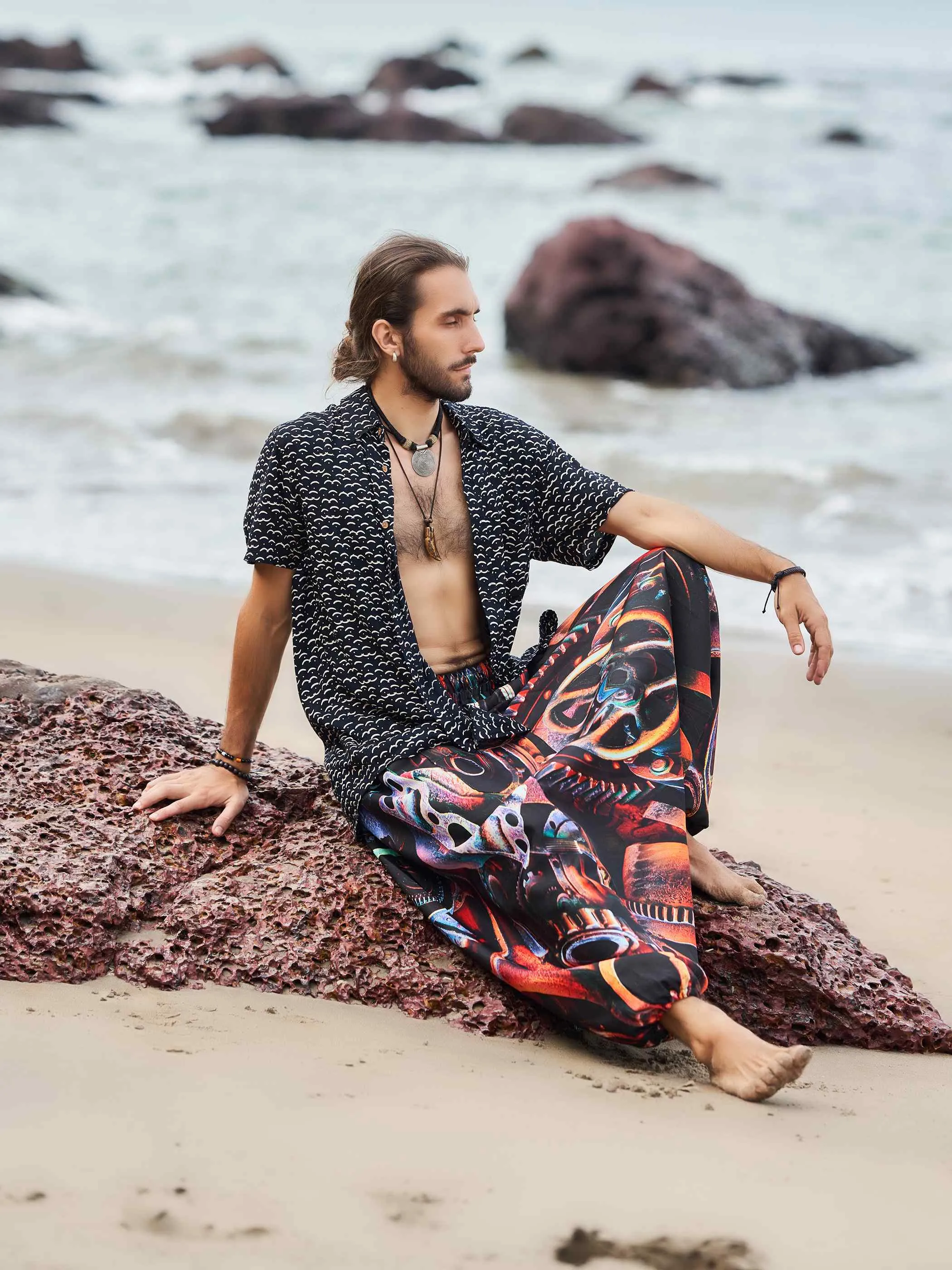 Men's Cinematic Genie Alibaba Boho Harem Pants For Dance