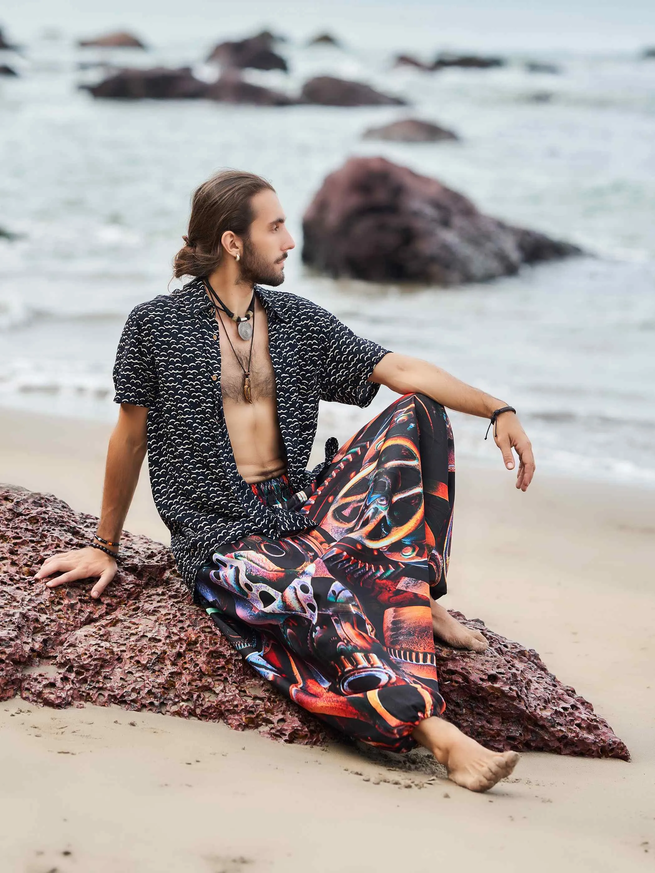 Men's Cinematic Genie Alibaba Boho Harem Pants For Dance