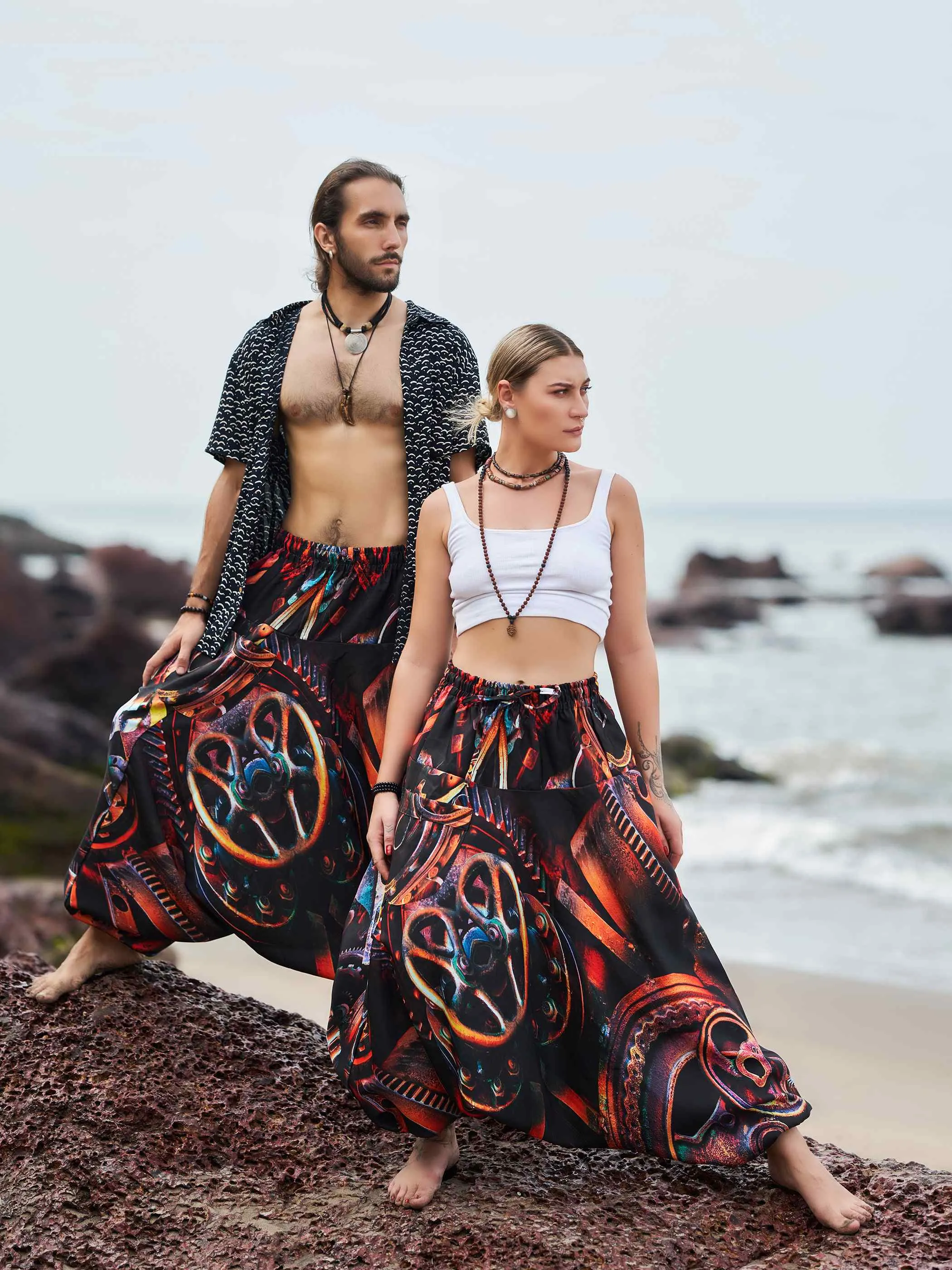 Men's Cinematic Genie Alibaba Boho Harem Pants For Dance