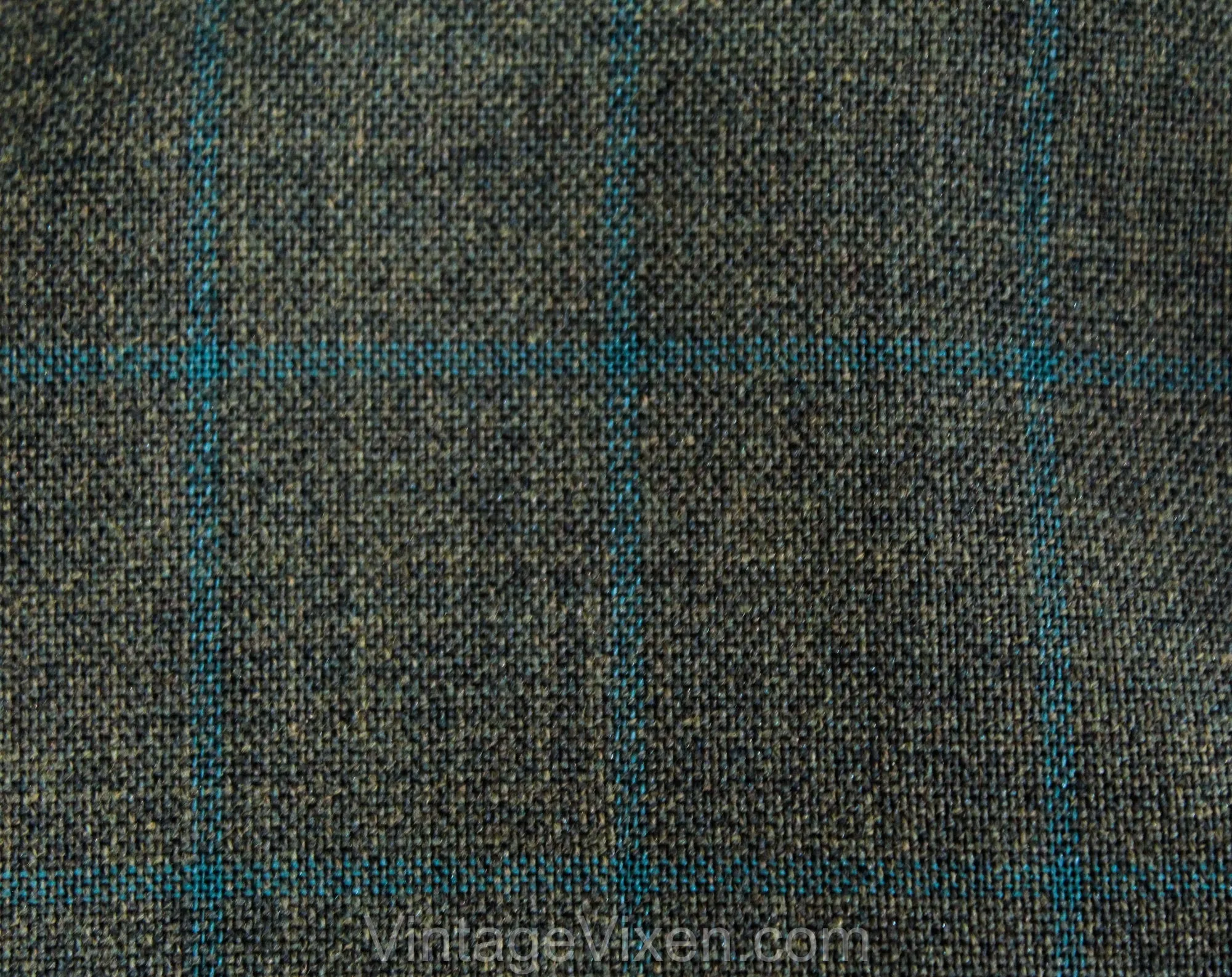 Men's Small Pant - Mens Retro Brown & Blue Plaid Trousers - Looks 1920s 30s Made in 1960s 70s - Saxon Baggies - Oxford Bags - Waist 29.5