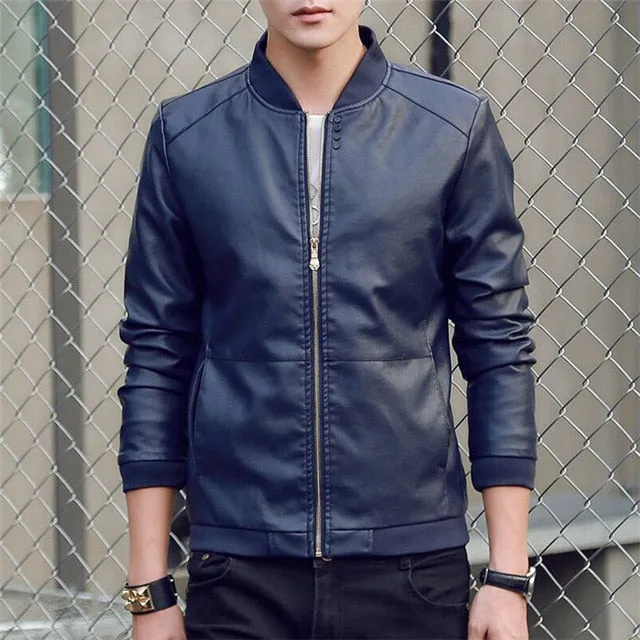 NaranjaSabor Men's Leather Jacket