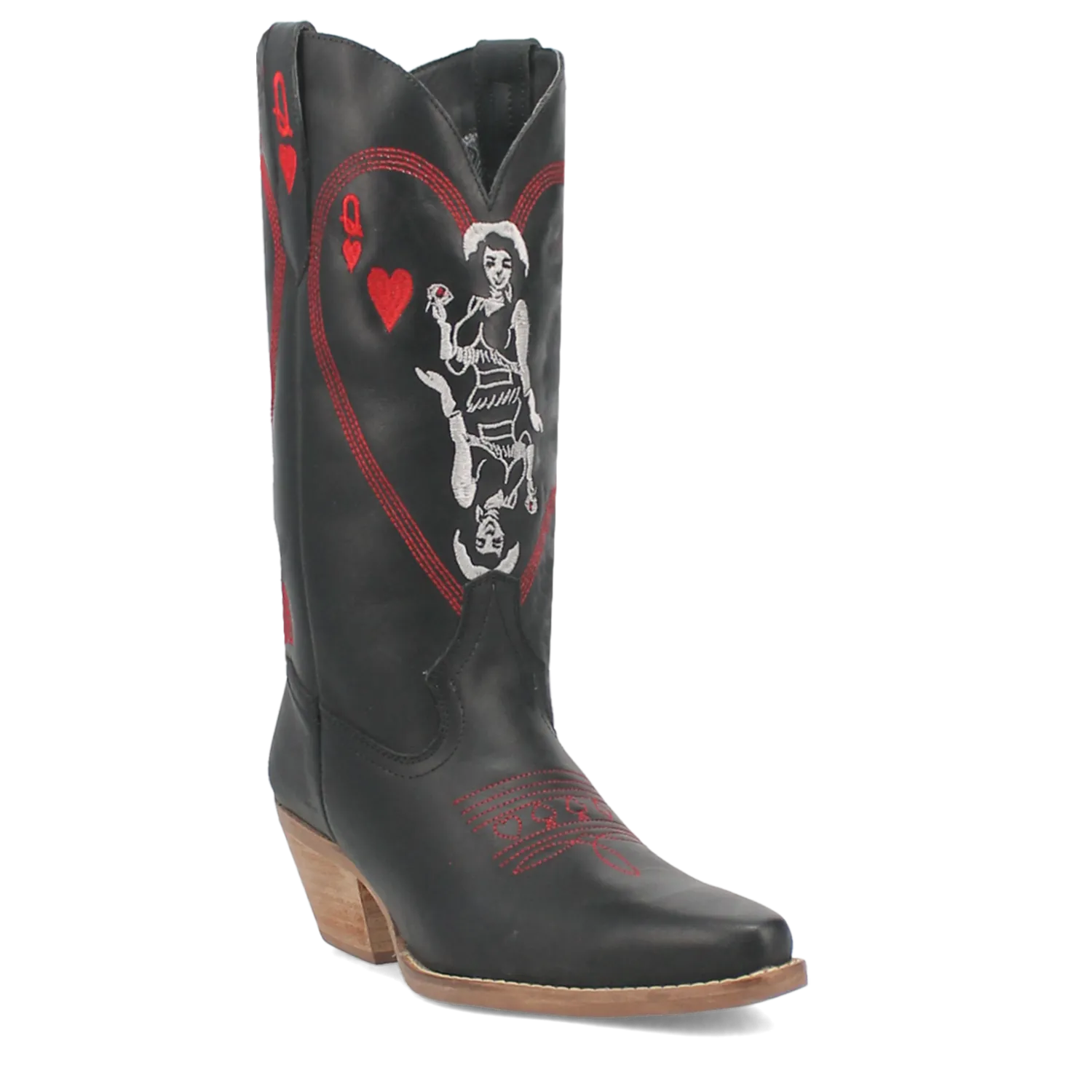 Queen A Hearts Leather Boot