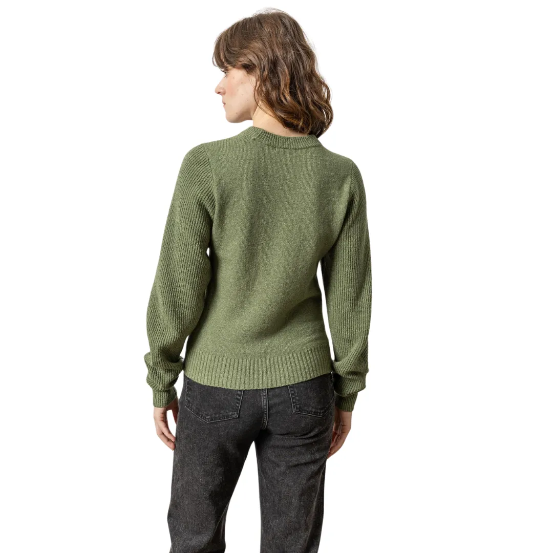 Rib Sleeve Crewneck Sweater