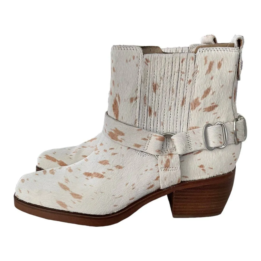 Sam Edelman Bellamie Boots Bootie Calf Hair Block Heel Sz 9
