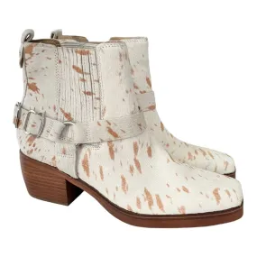 Sam Edelman Bellamie Boots Bootie Calf Hair Block Heel Sz 9