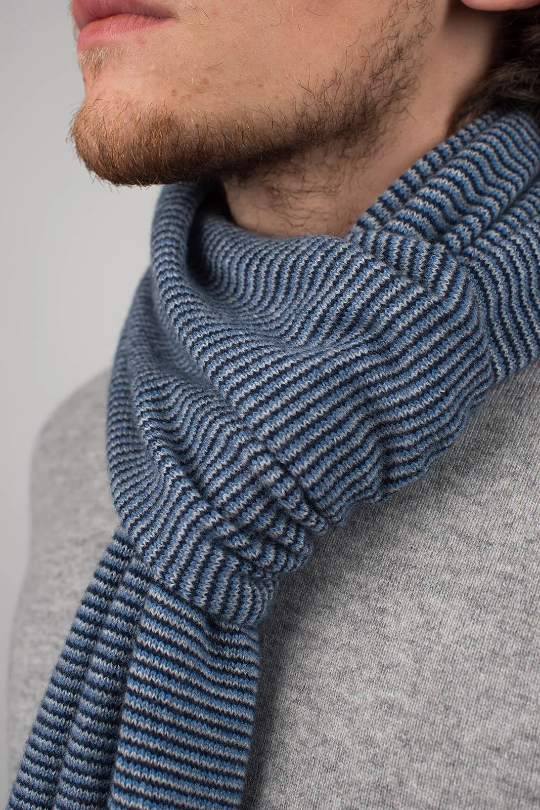 Sciarpa multi righe 100% Cashmere