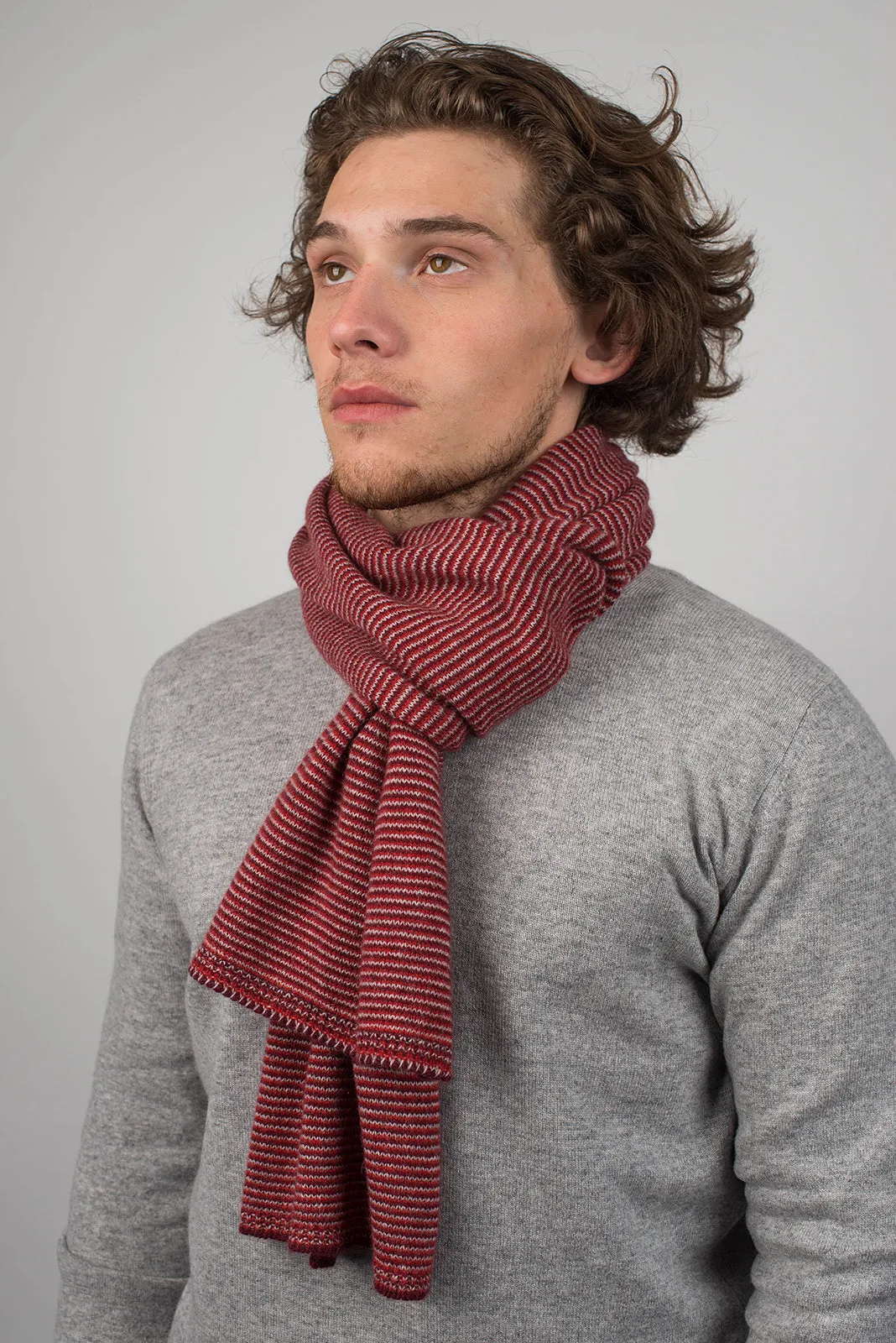 Sciarpa multi righe 100% Cashmere