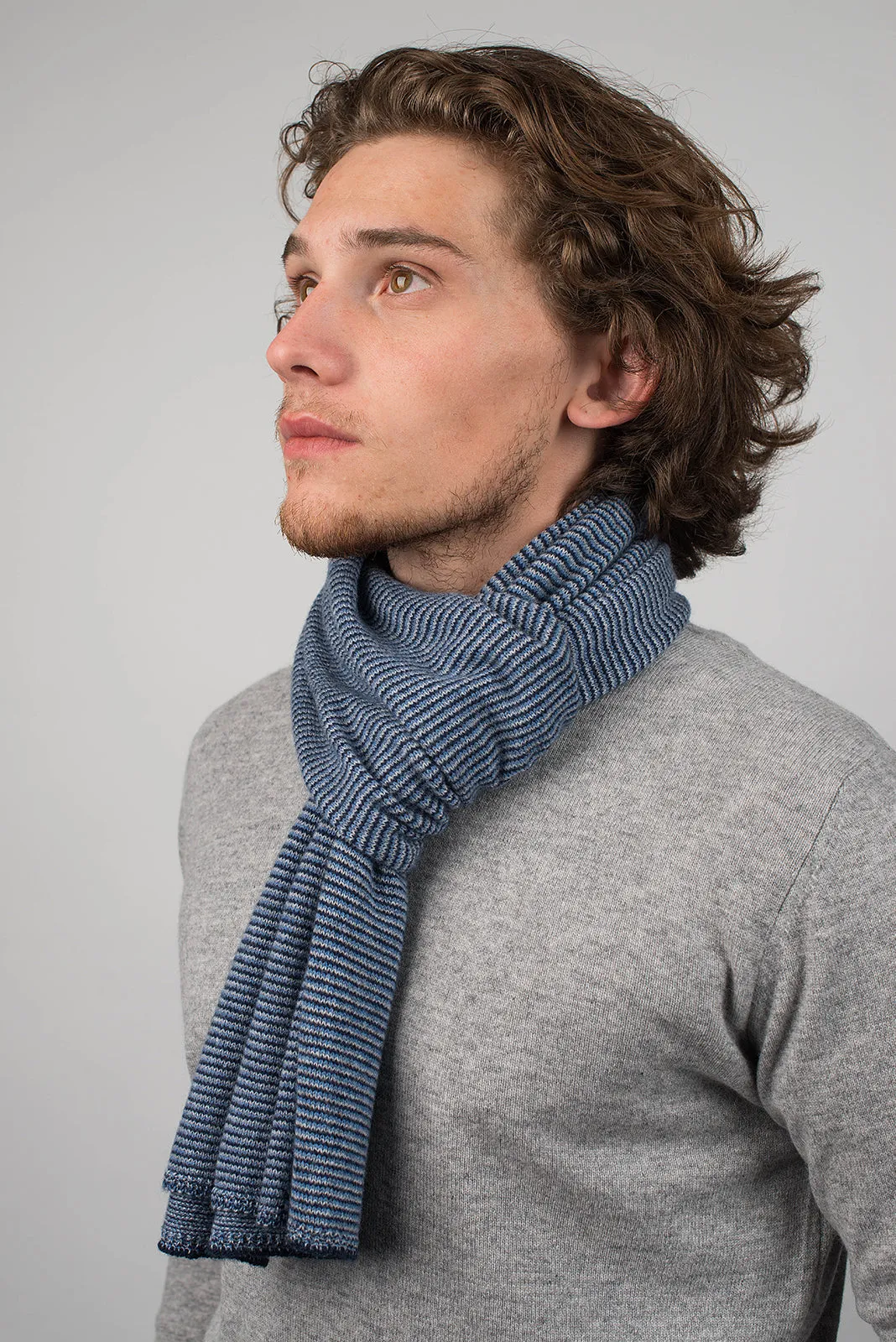 Sciarpa multi righe 100% Cashmere