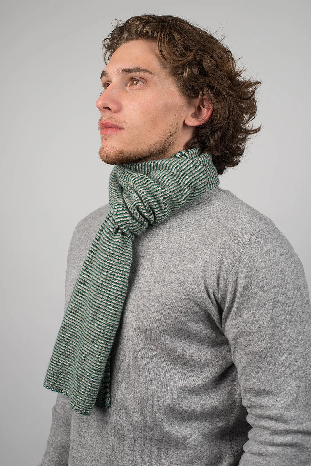 Sciarpa multi righe 100% Cashmere