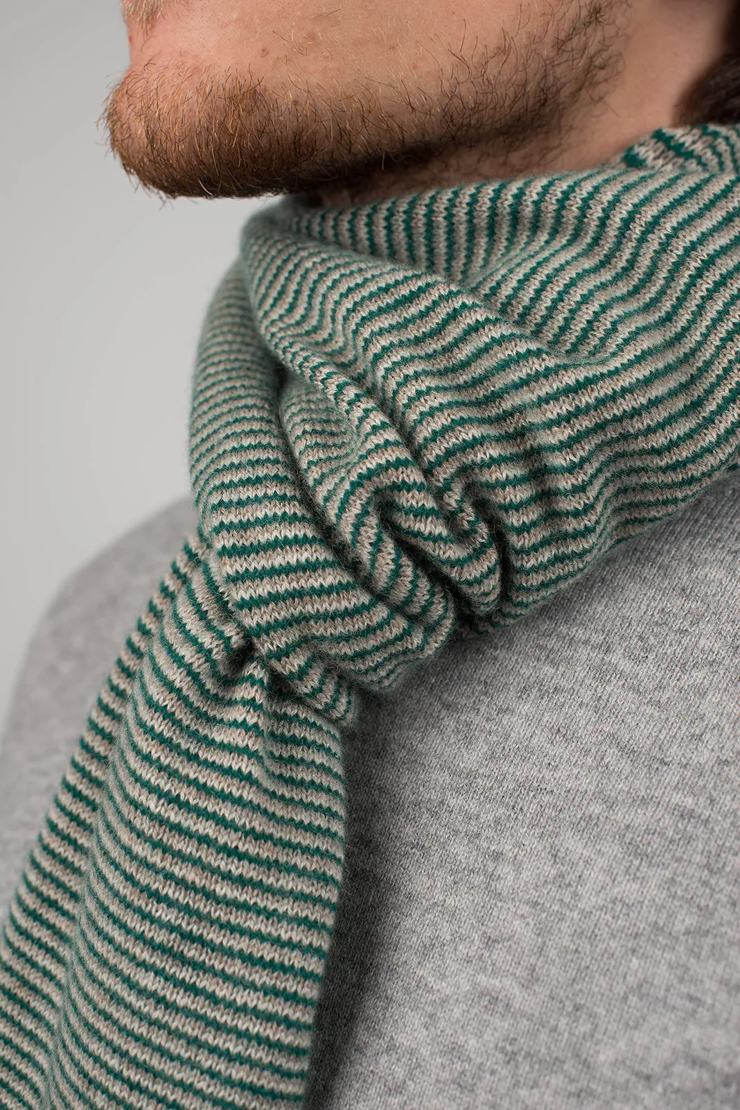 Sciarpa multi righe 100% Cashmere