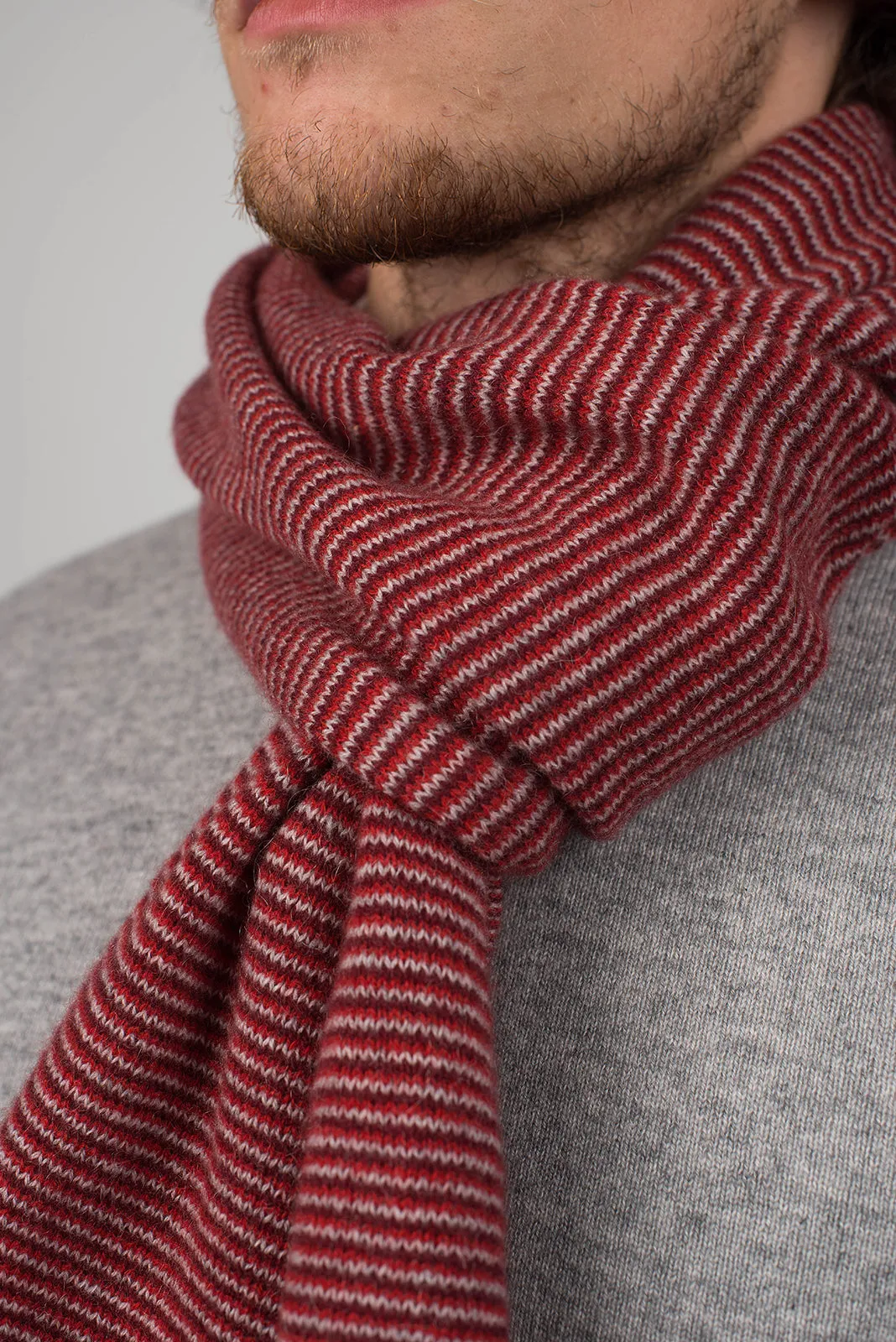 Sciarpa multi righe 100% Cashmere