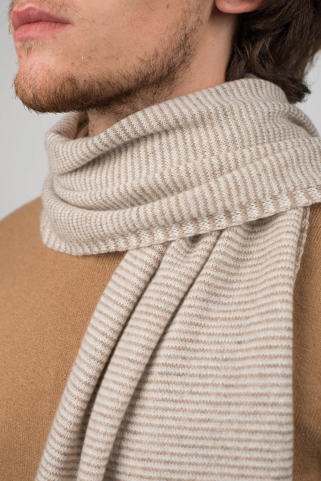 Sciarpa multi righe 100% Cashmere