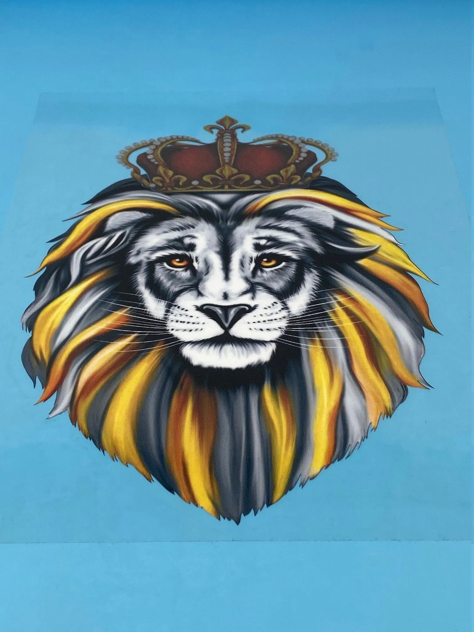 T-shirt Transfer Sheet, "Lion King"  for HEAT PRESSING on garments,T-Shirts, Sweaters, Htv Appliques, Etc.