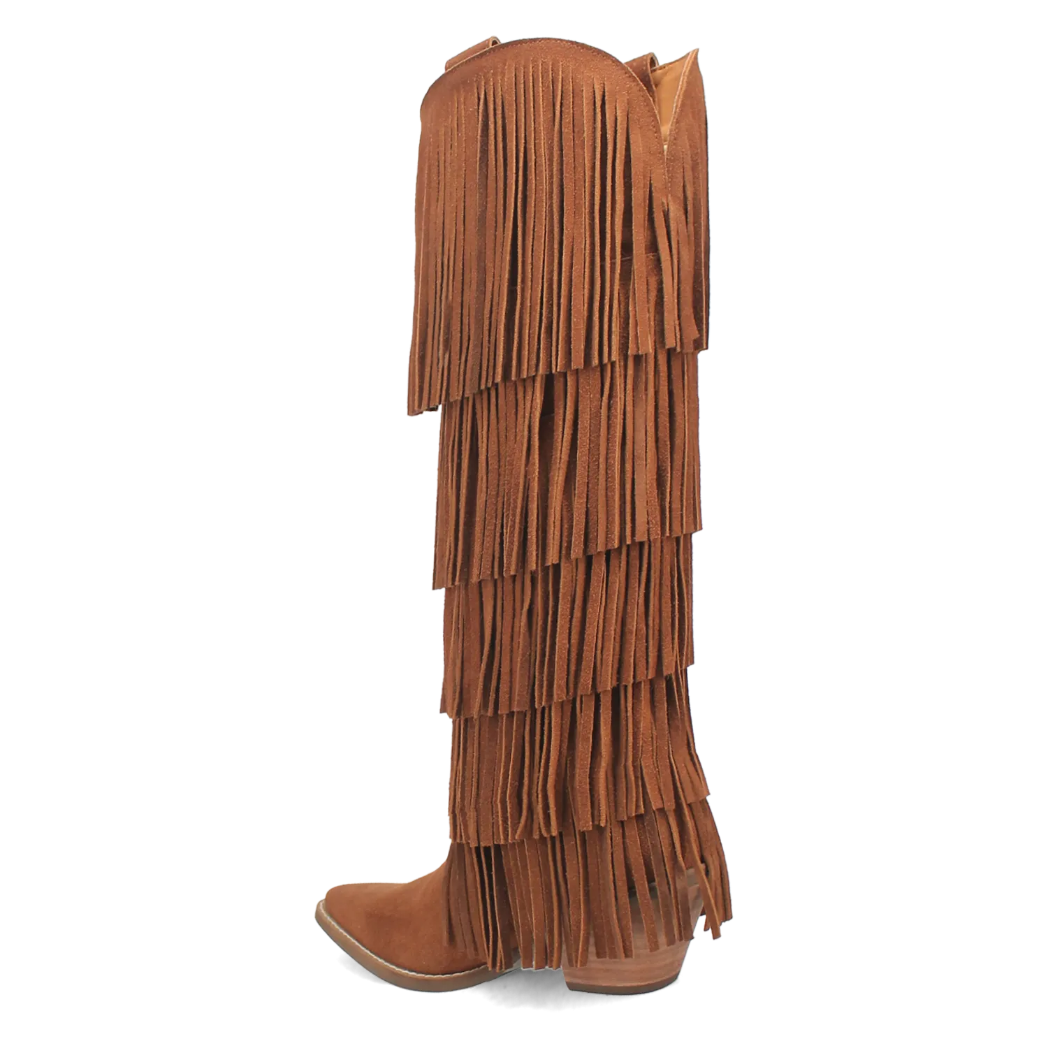 Wild Child Brown Suede Leather Fringe Boots (DS) - BACKORDER NOVEMBER 2024